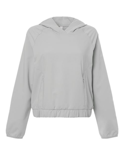 Women's UltraUVP Shoreline Long Sleeve Hooded Pullover - Platinum Front