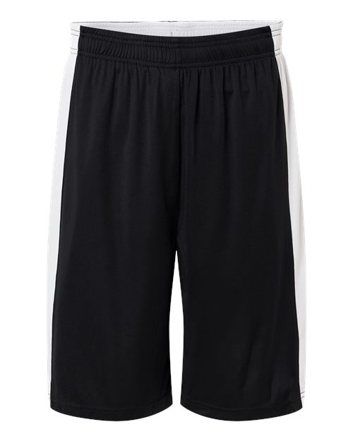 Unisex Zone Performance Reversible Shorts - Black/ White Front