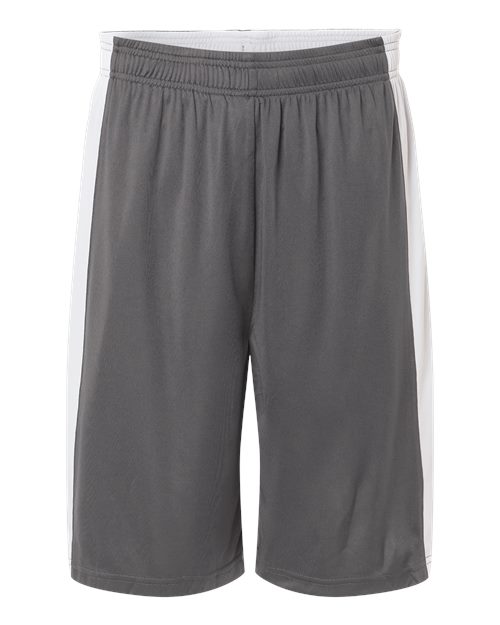 Unisex Zone Performance Reversible Shorts - Sport Graphite/ White Front