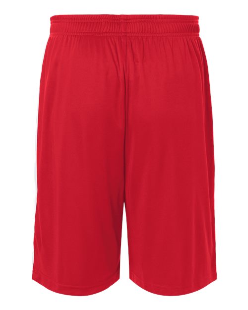 Unisex Zone Performance Reversible Shorts - Sport Red/ White Back