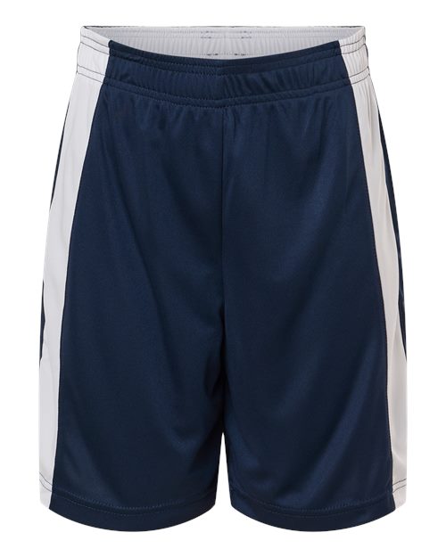 Youth Zone Performance Reversible Shorts - Sport Dark Navy/ White Front