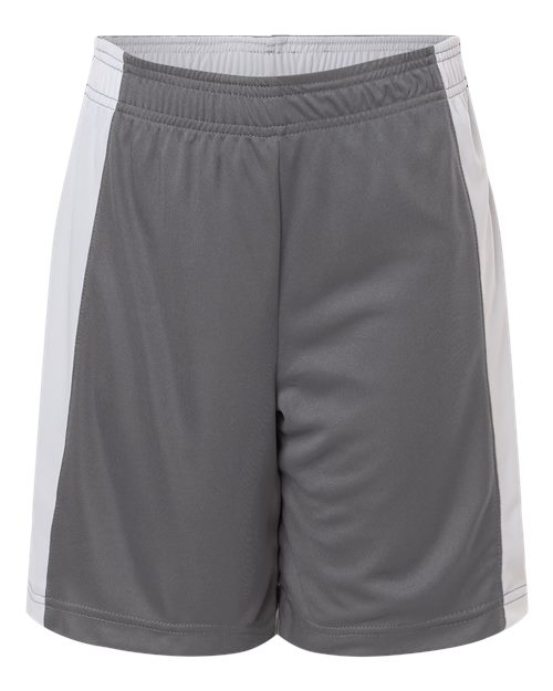 Youth Zone Performance Reversible Shorts - Sport Graphite/ White Front