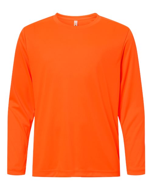 CORE365 Youth Capital Performance Long Sleeve T-Shirt - Safety Orange Front