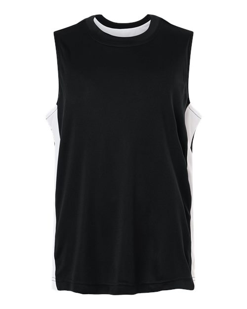 Youth Zone Performance Reversible Jersey - Black/ White Front