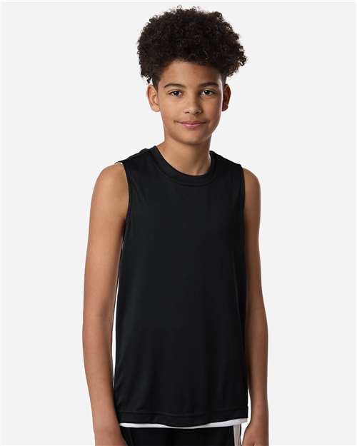 Team 365 Youth Zone Performance Reversible Jersey - Model Front