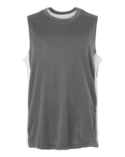 Youth Zone Performance Reversible Jersey - Sport Graphite/ White Front