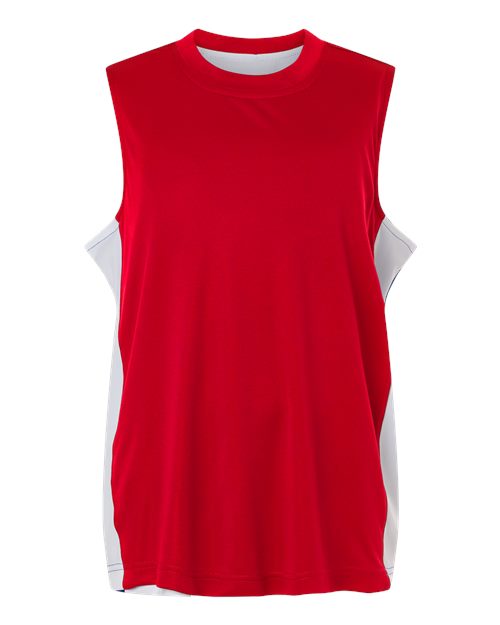 Youth Zone Performance Reversible Jersey - Sport Red/ White Front