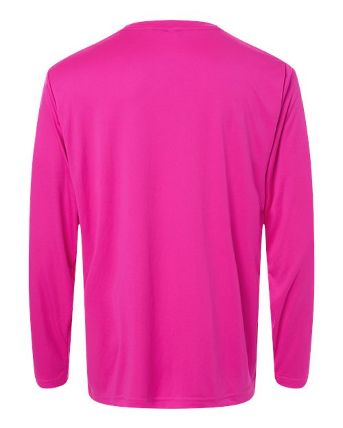 Unisex Capital Long Sleeve Performance T-Shirt - Bright Magenta Back