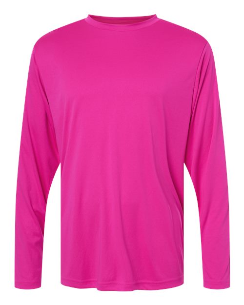 Unisex Capital Long Sleeve Performance T-Shirt - Bright Magenta Front