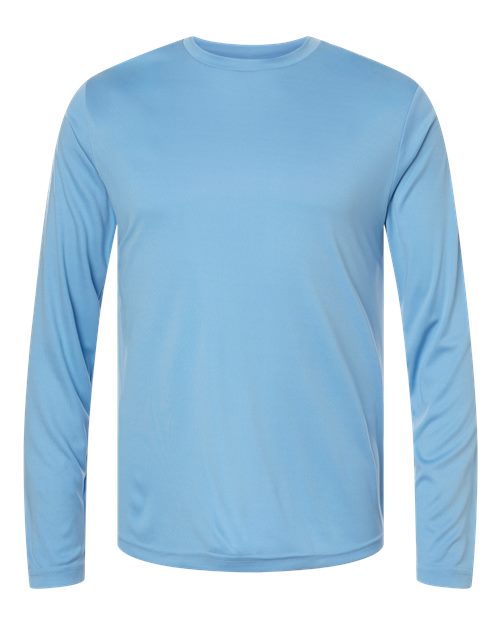 Unisex Capital Long Sleeve Performance T-Shirt - Columbia Blue Front