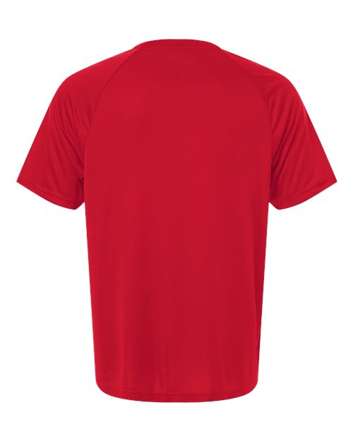 Men's Zone Performance Henley - Sport Red Back