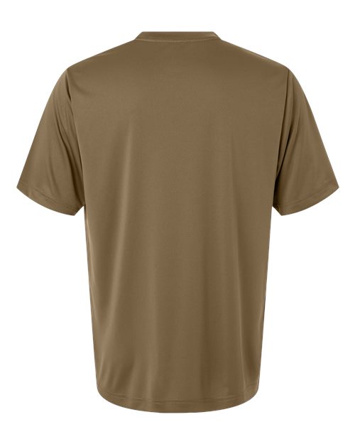 Unisex Capital Performance T-Shirt - Coyote Brown Back