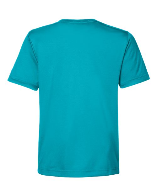 Youth Capital Performance T-Shirt - Clear Teal Back