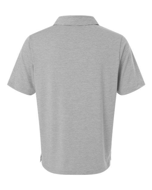 Men's Relay Heathered Stripe Polo - Athletic Heather/ White Back