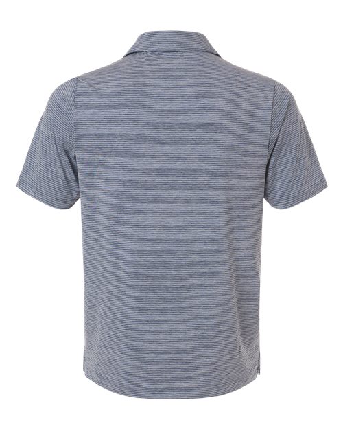 Men's Relay Heathered Stripe Polo - Sport Dark Navy Heather/ White Back