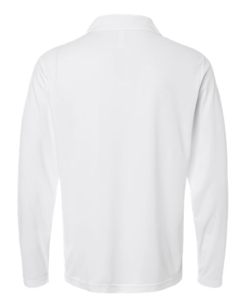 Men's Nova Performance Long Sleeve Pique Polo - White Back