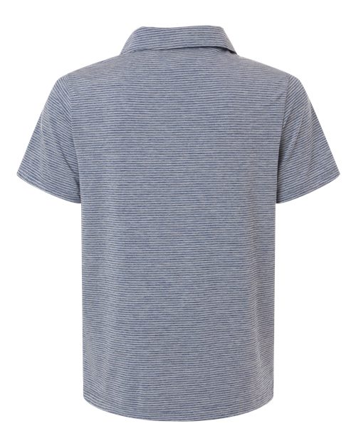Women's Relay Heathered Stripe Polo - Sport Dark Navy Heather/ White Back