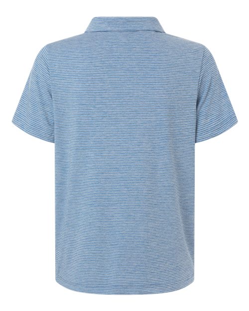 Women's Relay Heathered Stripe Polo - Sport Royal Heather/ White Back