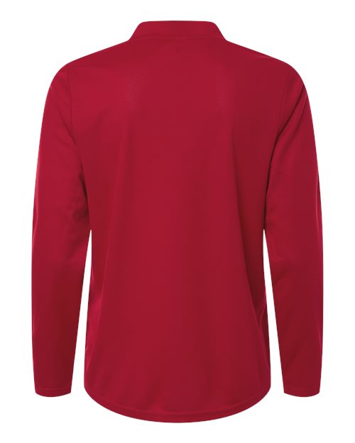 Women's Nova Performance Long Sleeve Pique Polo - Classic Red Back