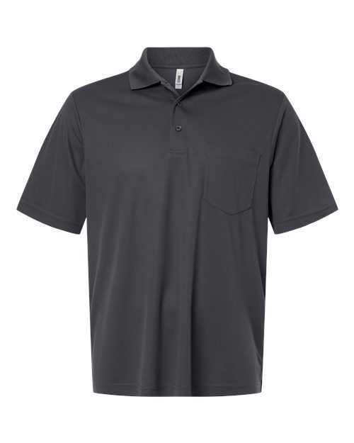 CORE365 Men's Nova Performance Pique Pocket Polo - Carbon Front