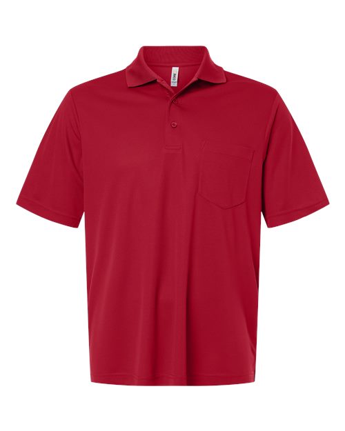 CORE365 Men's Nova Performance Pique Pocket Polo - Classic Red Front