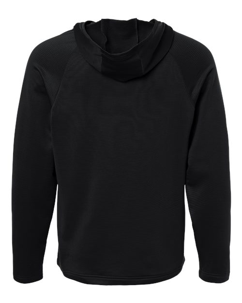 Men's Qualify Quarter-Zip Hooded Pullover - Black Back