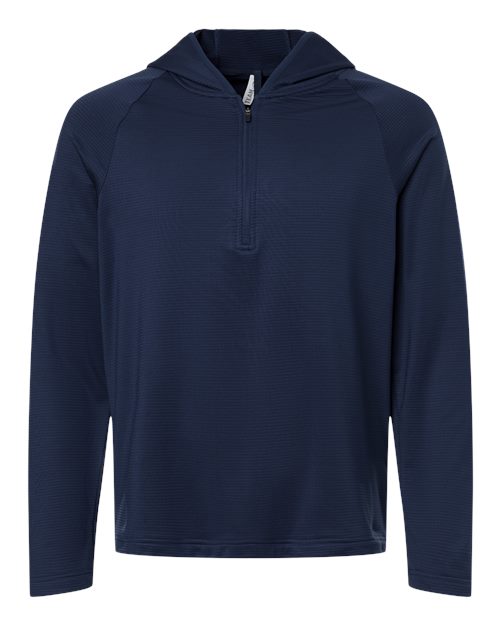 Men's Qualify Quarter-Zip Hooded Pullover - Sport Dark Navy Front
