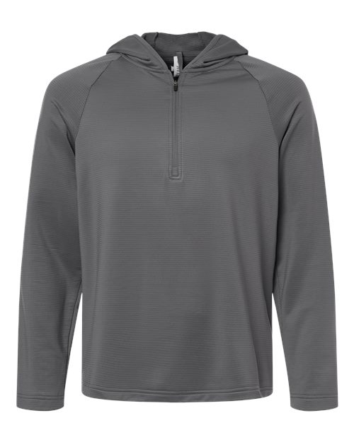 Men's Qualify Quarter-Zip Hooded Pullover - Sport Graphite Front