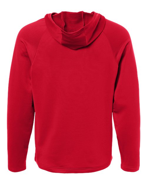 Men's Qualify Quarter-Zip Hooded Pullover - Sport Red Back