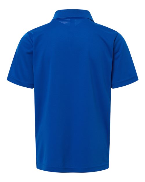 Youth Nova Performance Pique Polo - True Royal Back