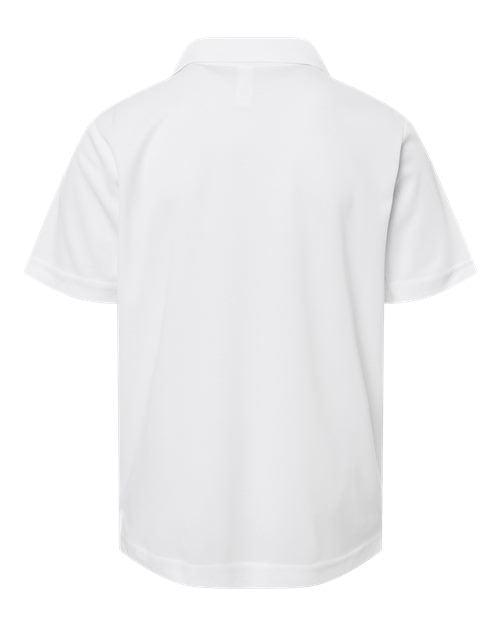 Youth Nova Performance Pique Polo - White Back