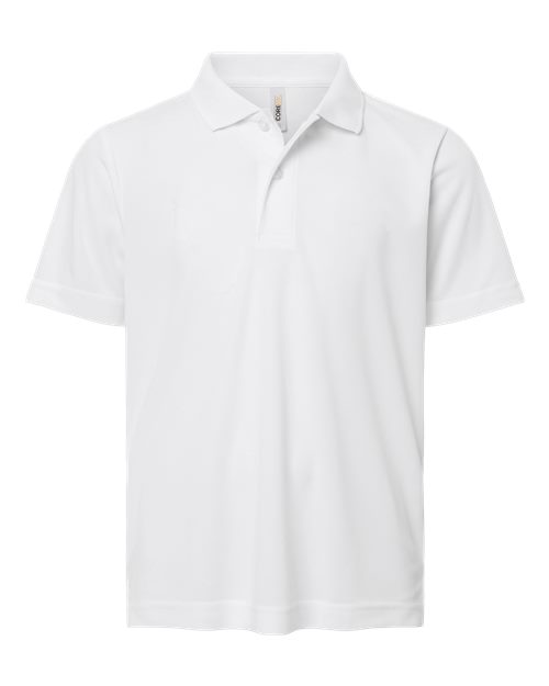 Youth Nova Performance Pique Polo - White Front