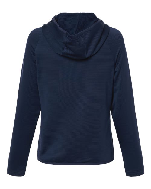 Women's Qualify Quarter-Zip Hooded Pullover - Sport Dark Navy Back