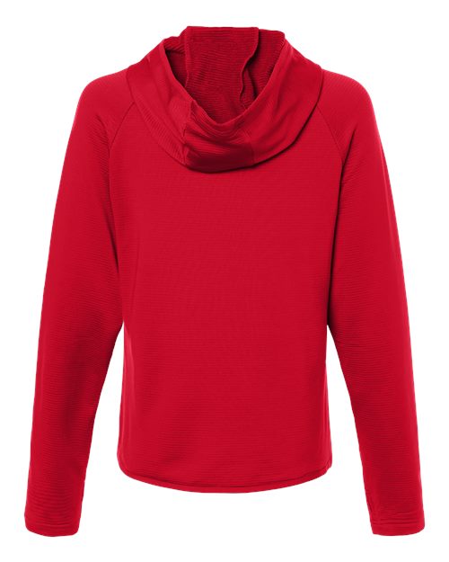 Women's Qualify Quarter-Zip Hooded Pullover - Sport Red Back