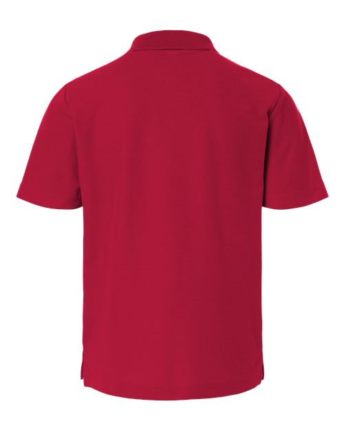 Youth Resolve CVC Performance Pique Polo - Classic Red Back