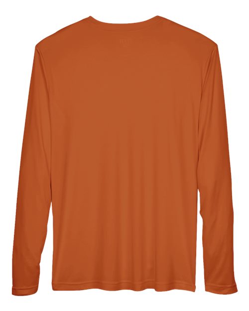 Men's Zone Performance Long Sleeve T-Shirt - Sport Burnt Orange Back