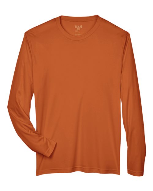 Men's Zone Performance Long Sleeve T-Shirt - Sport Burnt Orange Front
