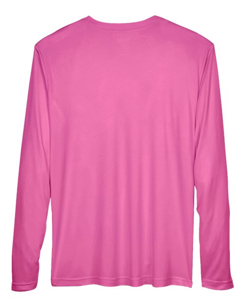Men's Zone Performance Long Sleeve T-Shirt - Sport Charity Pink Back