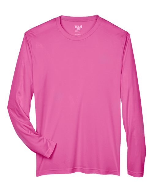 Men's Zone Performance Long Sleeve T-Shirt - Sport Charity Pink Front