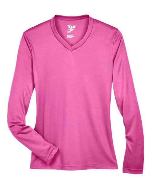 Women's Zone Performance Long Sleeve T-Shirt - Sport Charity Pink Front