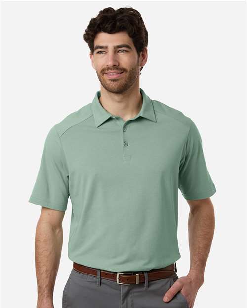 Devon & Jones Men's Seaton Pebble Textured Polo - Model Front