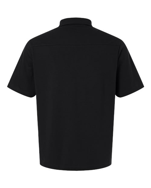 Men's Seaton Pebble Textured Polo - Black Back