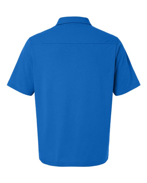 Men's Seaton Pebble Textured Polo - French Blue Back