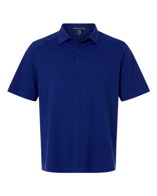 Men's Seaton Pebble Textured Polo - Midnight Royal Front