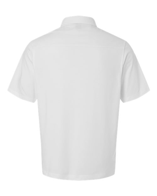 Men's Seaton Pebble Textured Polo - White Back