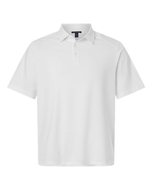 Men's Seaton Pebble Textured Polo - White Front
