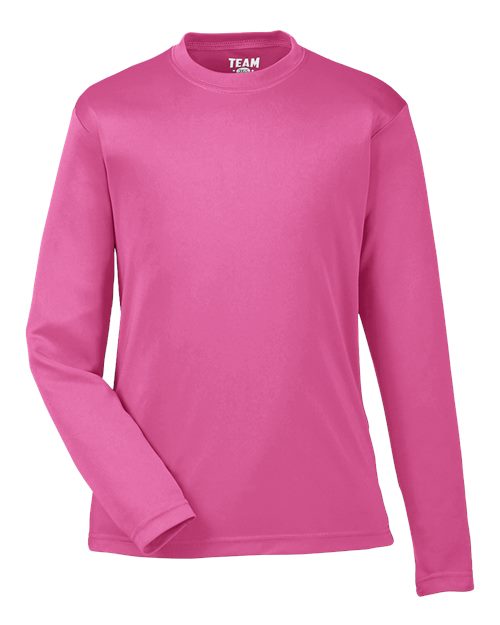 Youth Zone Performance Long Sleeve T-Shirt - Sport Charity Pink Front