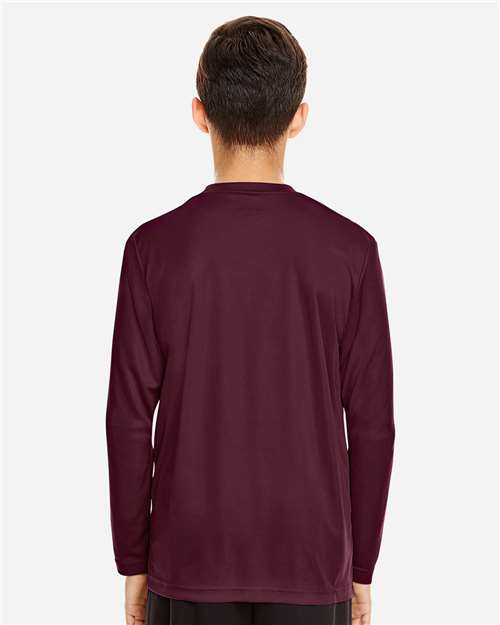 Youth Zone Performance Long Sleeve T-Shirt - Sport Dark Maroon Back