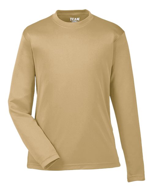 Youth Zone Performance Long Sleeve T-Shirt - Sport Vegas Gold Front