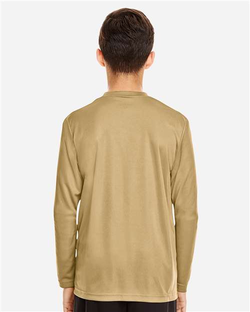 Youth Zone Performance Long Sleeve T-Shirt - Sport Vegas Gold Back